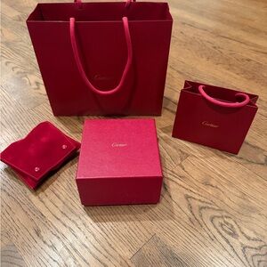 Authentic Cartier Women's Juste un Clou Box, Pouch and Bag Set only no bracelet
